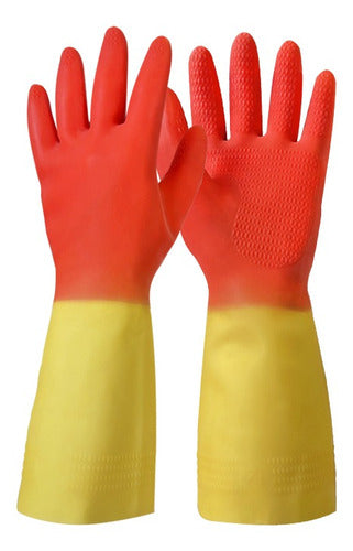 Sintalc Bicolor Super Resistant Rubber Glove N°7 1/2 0