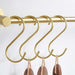 Yangqihome 6 Brass S Shaped Hooks for Hangers 2