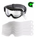 Kit Lente Transparente + 20 Tear Off Óculos Gaia Mx Pro Full 3