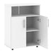 Modern Microwave Stand with Doors and Adjustable Shelves 0