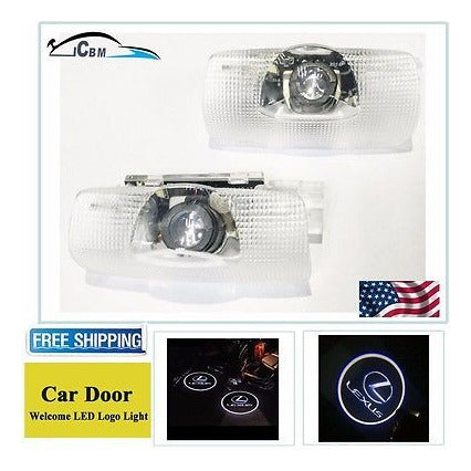 2pcs Led Coche Puerta Bienvenida Láser Proyector Insignia Fa 1