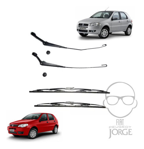 Duck Fiat Palio Wiper Arms and Blades Set x2 1