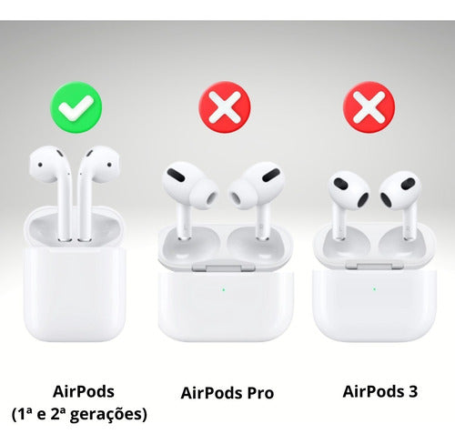 Capa Compatível AirPods 1/2 Silicone Italiana Moschino 4