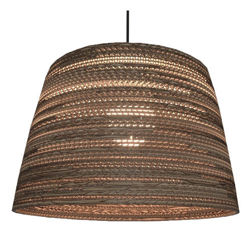 Conical Pendant Lamp 40cm Recycled Corrugated Cardboard by Decart 0