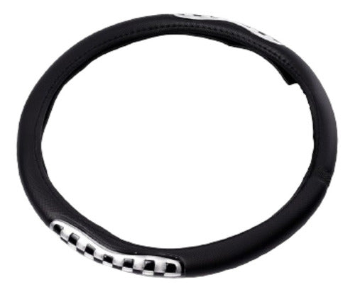 Oregon PVC Steering Wheel Cover 38cm with Black/Silver Reflector 0