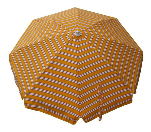 2m Super Reinforced Beach Umbrella UV+100 Cotton Fabric National 32