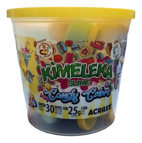 Acrilex Kimeleka Slime Candy Colors With 30 Jars Of 25 G 0