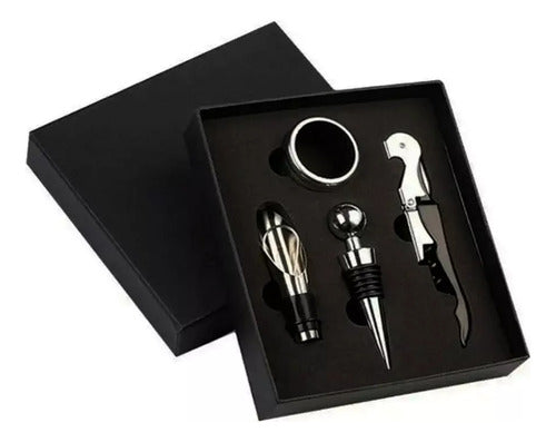 Generic Wine Set 4 Piece Accessories Corkscrew in Box 4