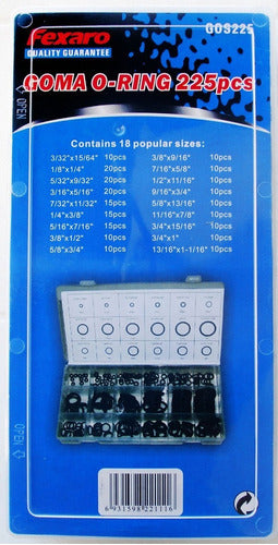 Uyustools O-Ring Kit 225pcs Plastic Case Various Sizes 0