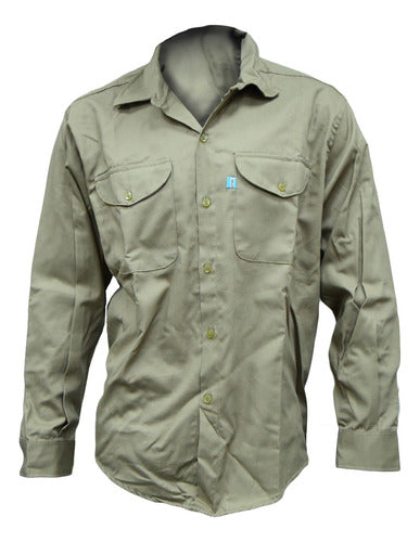 Classic Reinforced Work Shirt with Pockets by Ombu 18