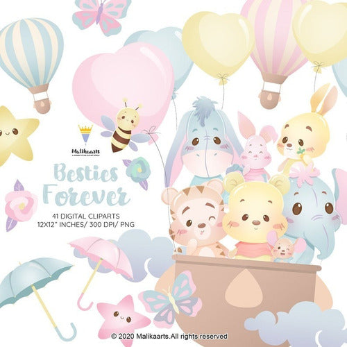 Ineffable Diseños Winnie Pooh Baby PNG Clipart Kit 0