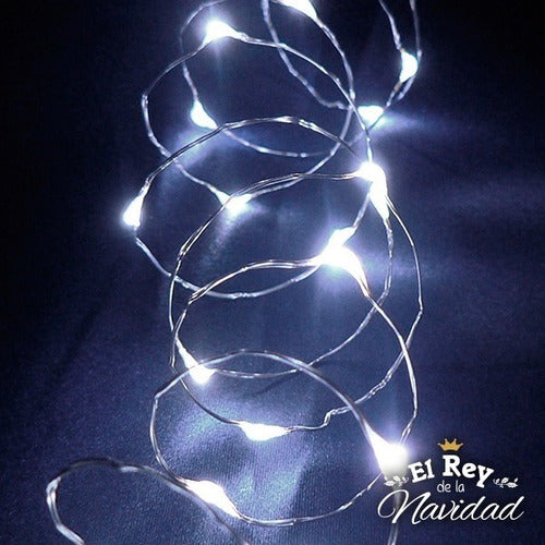 El Rey de la Navidad Cool white Micro LED Light Strip 5m Battery Operated 5