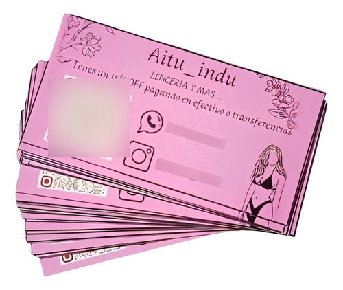 102 Tarjetas Personales Publicitarias Personalizadas 8x4 Cm 0