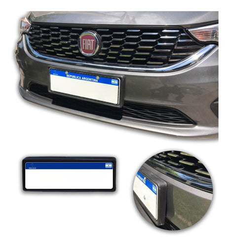 Kenny Fiat Cronos Bumper Protector Chrome + 2 License Plate Holders 3M 1