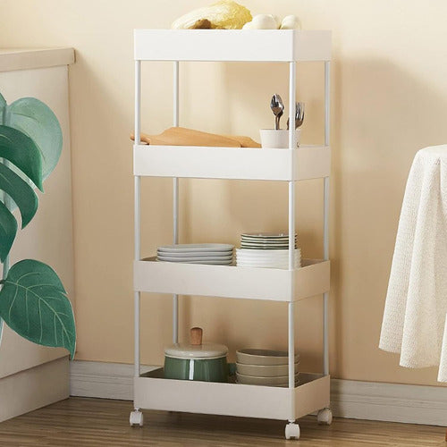 4-Tier Organizer Shelf Bathroom with Wheels - Limited Stock Offer Free Shipping 1