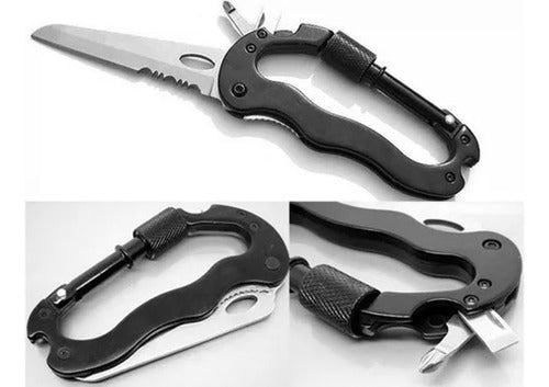 La Ardilla Camping Multi-Function Carabiner Knife Tool 5 in 1 2