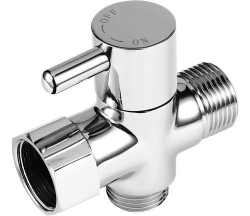 T Adapter for Bidet and Toilet with Shut-off Valve 0