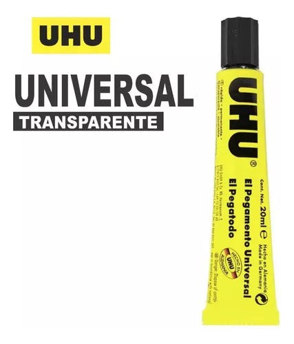 Pegamento Universal  Uhu 125ml Pomo Grande Pega Todo 0