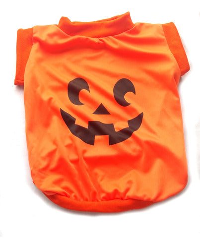 Remeras Disfraz Mascotas Perros Gatos   Halloween  Calabaza 0