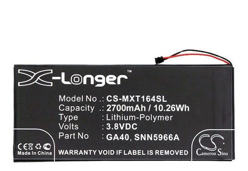 Battery for Motorola G4 Plus Cameron Sino CS-MXT164SL 3000mAh 2