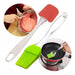 Rebaratoo Silicone Brush and Spatula Set 18cm for Baking and Cooking 0