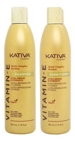 Kativa Vitamin-E Ultra Repair Shampoo + Conditioner 6c 0