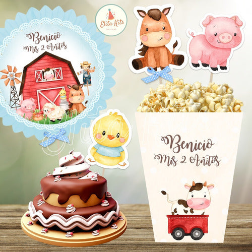 Elita Kits Digitales - Printable Farm Animals Kit for One Year Baptism 1