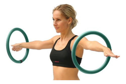 Leamau Yoga Kit 2 Set: Arm Hoops, Mat, and Wrist Weights 2