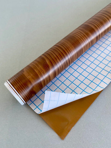 Self-Adhesive Wood Grain Contact Paper Roll 0.45x10m PVC 27