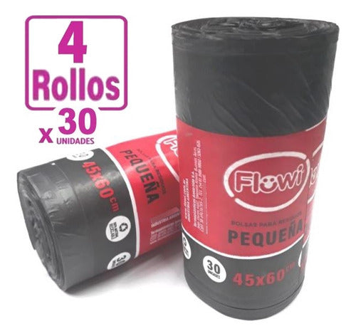 Flowi 120 Waste Bags 45x60 Reinforced Base 0