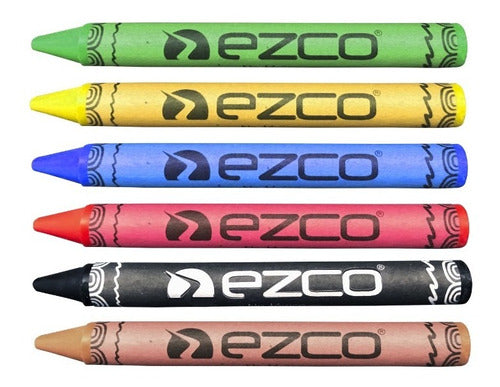 Crayones De Cera Ezco X 6 Colores 1