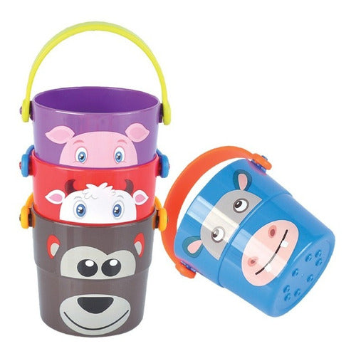 Zippy Toys Colorful Bath Toy Buckets 0