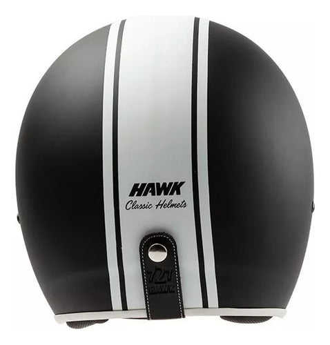 Hawk Casco Para Moto 721 Challenger Negro Y Blanco Mate Rpm 1