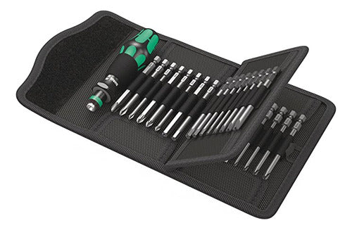 Wera Kraftform Kompakt 62 Screwdriver Set with Bit Holder, Bits, and Pouch 0