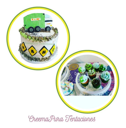 CreemaPura Tentaciones Torta Temática 2.5 Kg + 12 Cupcakes Infantiles 1