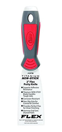 Clauss Titanium Flexible Putty Knife 18738, Antiadhesive 2 Inch 0