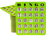 Mr. Chips Large Bingo Cards with Window, 25 Units, Green 0