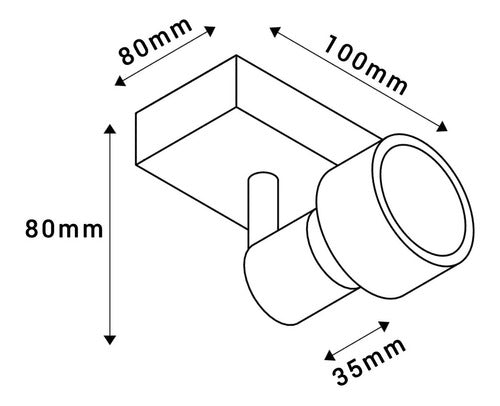 Unilux Lampara Spot De Adosar Orientable Blanca 4