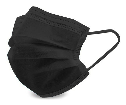 Fravida Surgical Masks 3 Layers Black, Box of 50 0