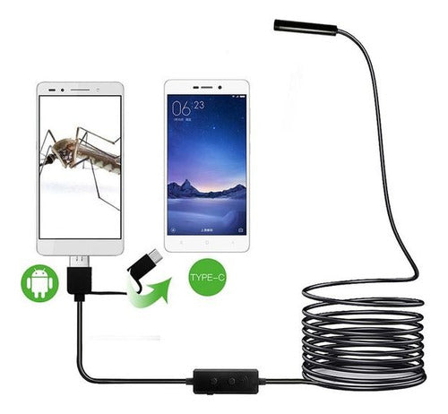 Camara Cable Endoscopica Micro/usb Led Celular Android 5m 4