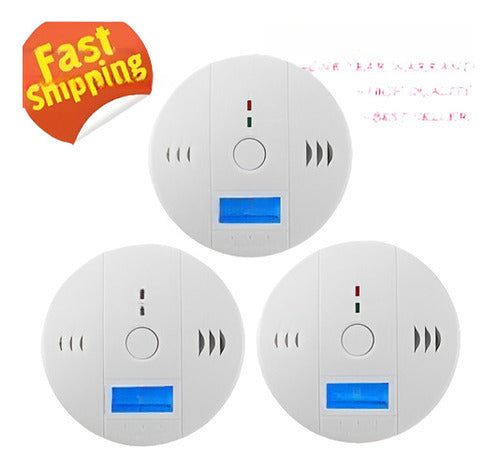 BrandName 3pcs LCD Carbon Monoxide Poisoning Warning Alarm Detector 1