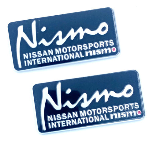 Par Emblemas Nismo Metálicos Para Nissan Tunning Deportivo 0