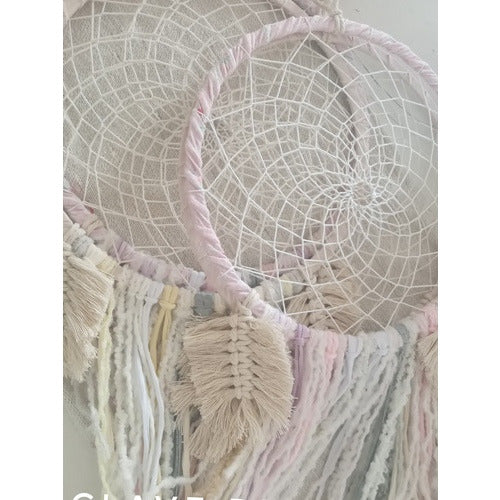 Dreamcatcher With Feather Lined Spider Web Weaving 3