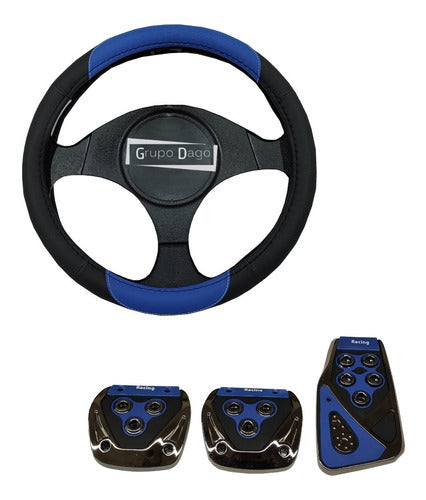 Goodyear 5-Door Cruise Steering Wheel Cover and Sporty Pedal Set Combo 5