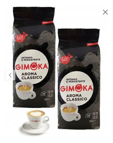 Café Granos Gimoka Aroma Classico X 1 Kg Italia X 2 Unidades 0