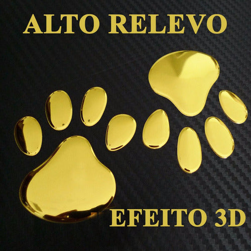 Adesivo Pata Ouro Cromado 3d Carro Moto Note Celu Fretegráts 2