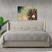 Tufted Upholstered Bed Head with Side Panels 1.40 Linen Chenille 0