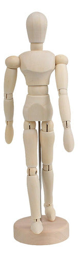 Doublelife Wooden Human Mini Mannequin: Articulated 20 cm Figure for Human Drawing 0