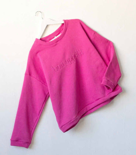 Naa Boutique Basic Straight Sweatshirt with Round Collar Embroidery in Plus Sizes 6