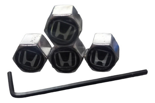 Honda Anti-Theft Valve Cover Caps with Logo X4 0